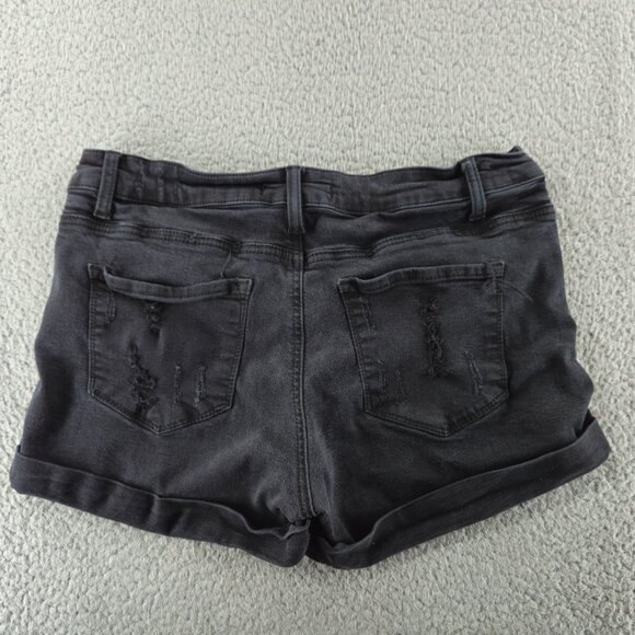 KanCan Shorts Womens 30 Distressed Denim Mid Rise Rolled Hem Casual Summer - Picture 13 of 16